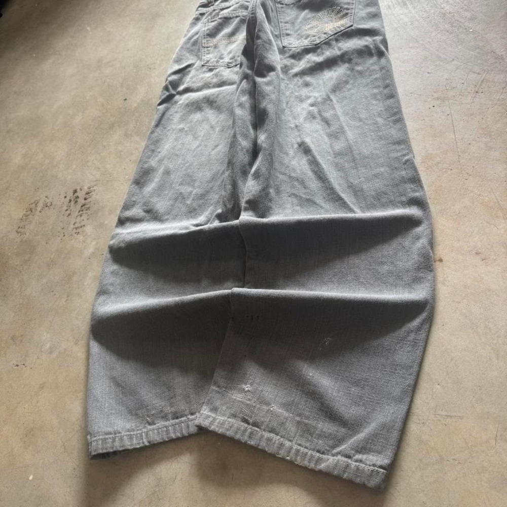 Baggy Akademiks Wide Leg Southpole Styl Y2K Vintage Denim Jeans Summer 40x32 - Picture 3 of 7